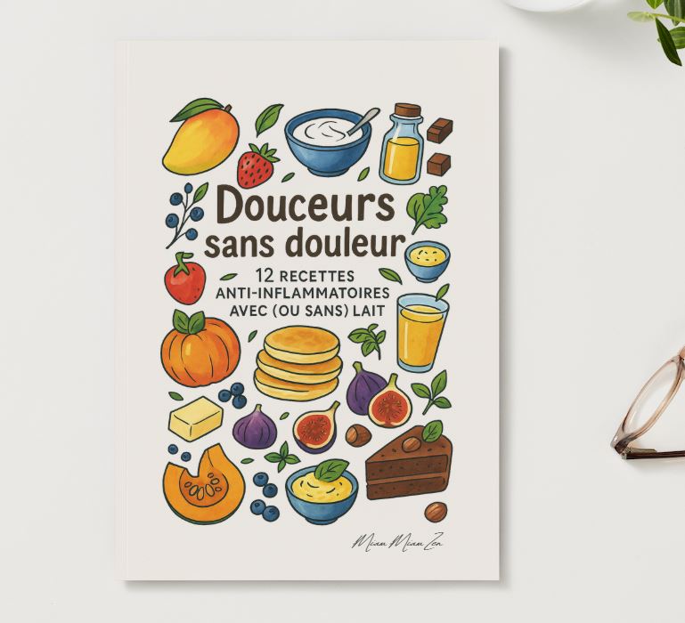 Douceurs sans douleur - 12 recettes illustrées anti-inflammatoires avec ou sans lait