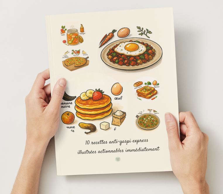 10 recettes anti-gaspi illustrées – Ebook à imprimer façon carnet de cheffe